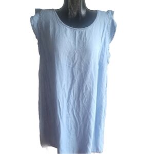 Jordache Light Denim Short Cap Sleeve A Line Dress 4X